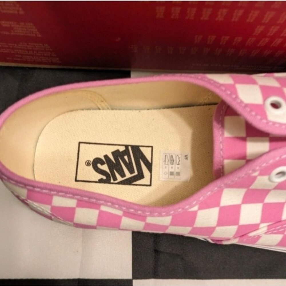 Vans Authentic Checkerboard Men Size 11.5 Orchid and White Pink 112025 - Picture 8 of 11